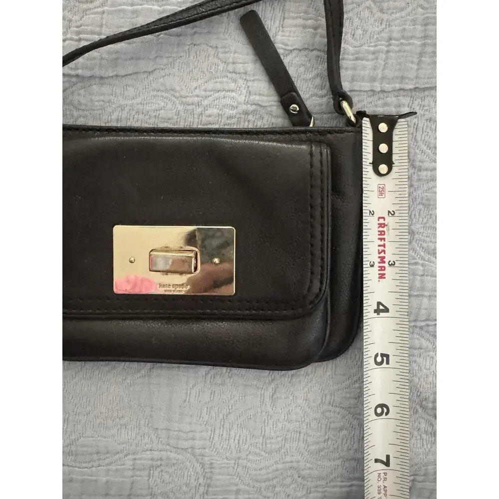Kate Spade New York Women's Black Gold Latch‎ Crossbody Bag